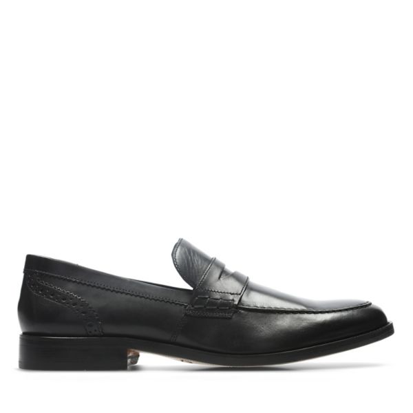 Clarks Mens James Free Loafers Black | USA-3592167